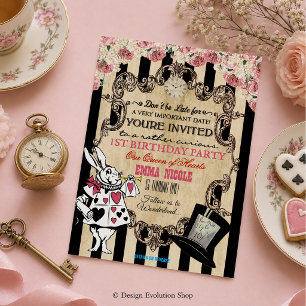 CONVITE DE ANIVERSÁRIO DE QUALQUER IDADE - Alice n