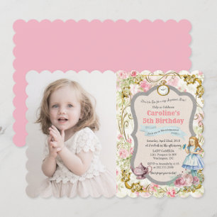 CONVITE DE ANIVERSÁRIO DE QUALQUER IDADE - Alice n