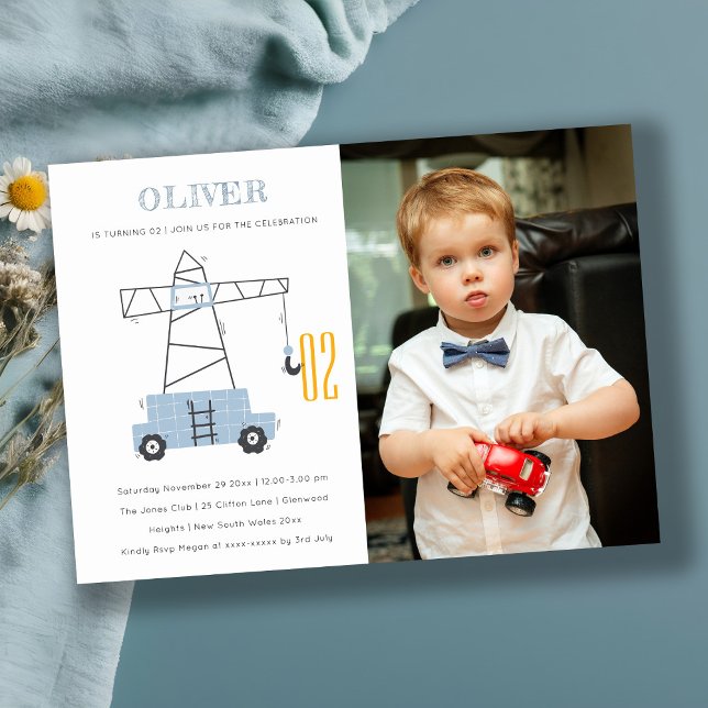 Convite de Aniversário de Qualquer Idade com Foto  (Criador carregado)