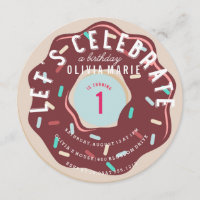 CONVITE DE ANIVERSÁRIO DE ROSQUINHA DE CHOCOLATE