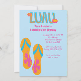 Convite De Aniversário De Sacudir Luau