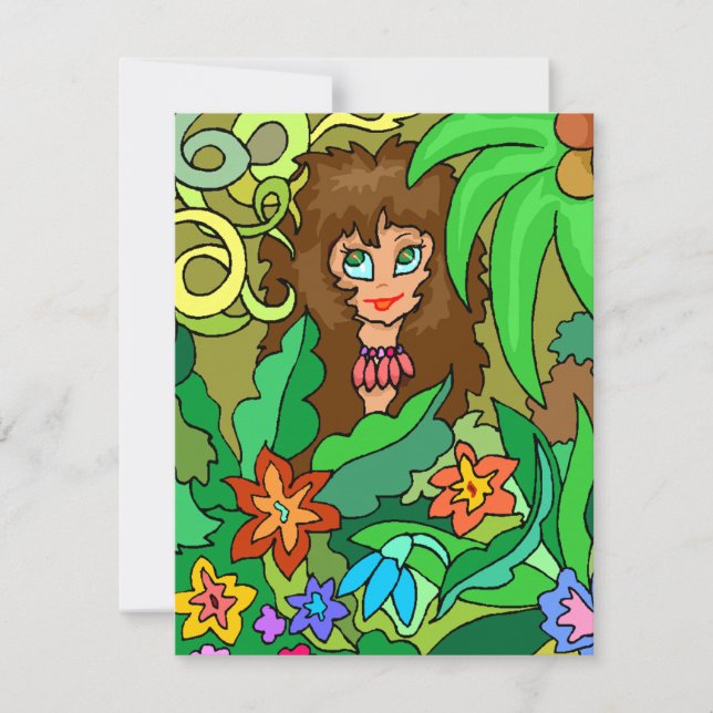 Convite de aniversário DE SAFARI COM A JUNGLE (Frente)