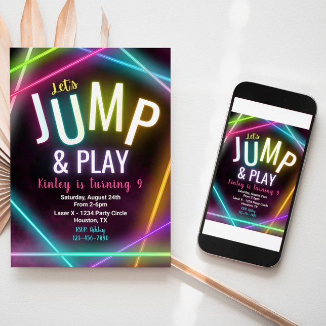 Convite de aniversário de salto | Partido do Salto (Criador carregado)