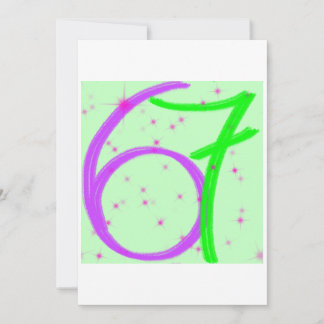 Convite de aniversário de seis sete