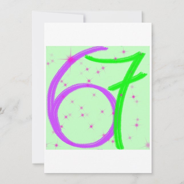 Convite de aniversário de seis sete (Frente)