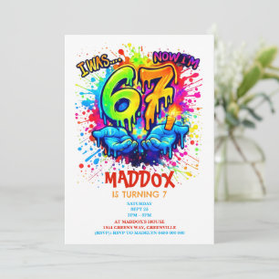 Convite de Aniversário de Seis Sete Anos, Grafite