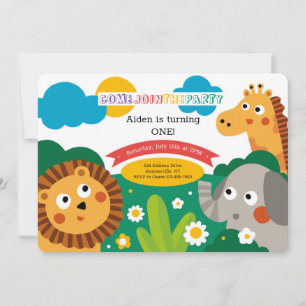 Convite de aniversário de Selva