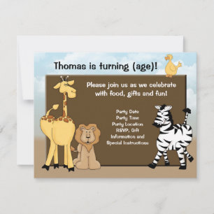 Convite de aniversário de Selva Personalizada