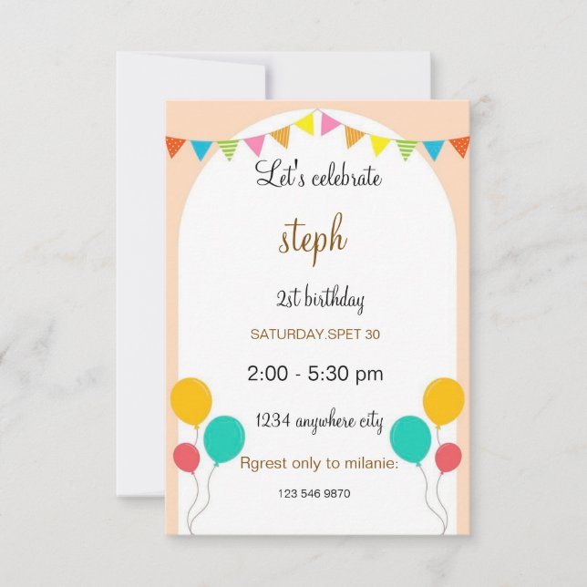 convite de aniversário de sésamo personalizado (Frente)