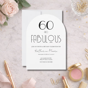 Convite de Aniversário de Sessenta anos 60 e Fabul