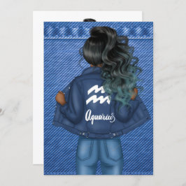 Convite de aniversário de Sinal de Aquarius Zodiac