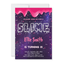 Convite de Aniversário de Slime