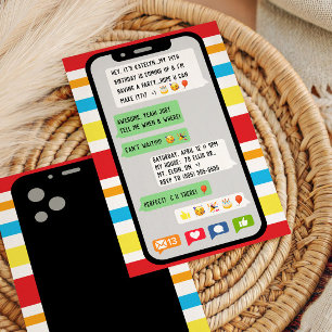 Convite de aniversário de SMS, Partido da adolesc