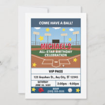 Convite de Aniversário de Softbol