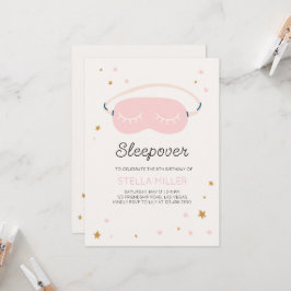Convite de aniversário de sono