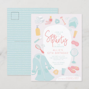 Convite de aniversário de spa