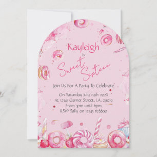 Convite de Aniversário de Sweet Sixteen