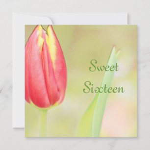 convite de aniversário de sweet sixteen de tulipa 