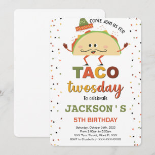 Convite de Aniversário de Taco