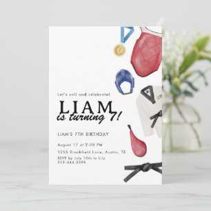 Convite de Aniversário de Taekwondo Artes Marciais