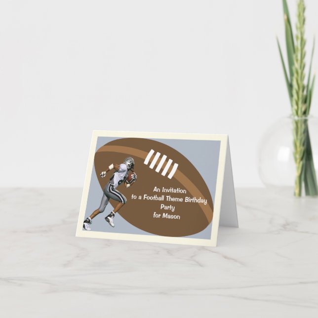 Convite de aniversário de Tema de Futebol (Frente)