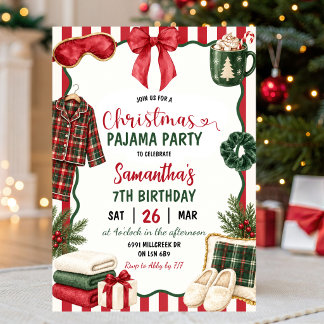 Convite de Aniversário de Tema Spa de Natal em Pij