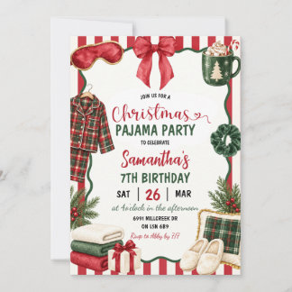 Convite de Aniversário de Tema Spa de Natal em Pij