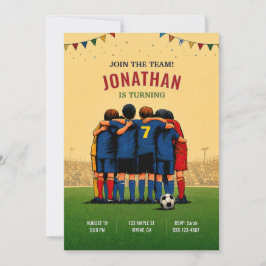 Convite de Aniversário de Time de Futebol