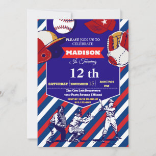 Convite de aniversário de tíquete desportivo