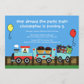Convite de Aniversário de Trem para Festa de Anive