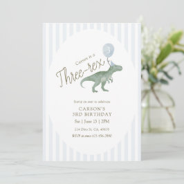 Convite de Aniversário de Três Anos do Rex Dinossa