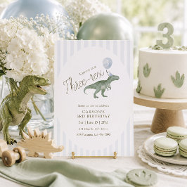 Convite de Aniversário de Três Anos do Rex Dinossa