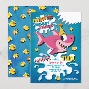 Convite de aniversário de Tubarão