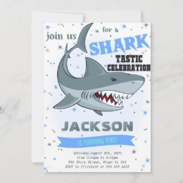 Convite de Aniversário de Tubarão