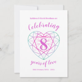 Convite de Aniversário de Turmalina 8 anos de amor