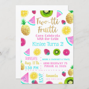 Convite de Aniversário de TWOtti Fruitti