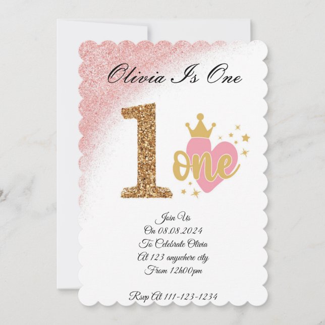 CONVITE DE ANIVERSÁRIO DE UM ANO (Frente)