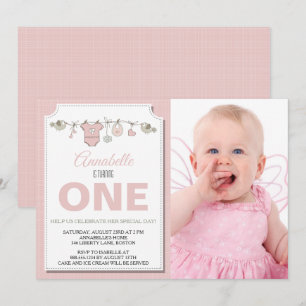 Convite de Aniversário de Um Ano