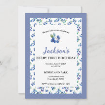 Convite de Aniversário de Um Ano com Aquarela de M
