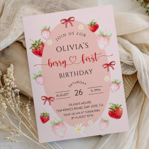 Convite de Aniversário de Um Ano com Tema de Fruta