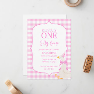 Convite de Aniversário de Um Ano da Silly Goose