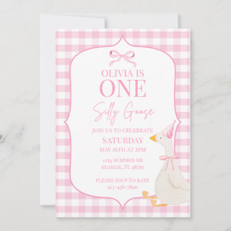 Convite de Aniversário de Um Ano da Silly Goose
