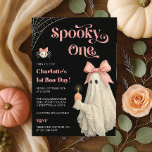 Convite de Aniversário de Um Ano de Halloween Assu