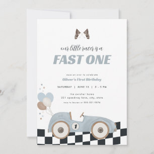 Convite de Aniversário de Um Ano do Carro de Corri