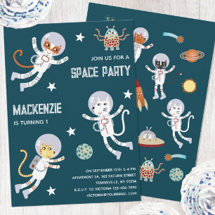 Convite de Aniversário de Um Ano do Espaço Diverti