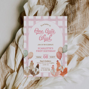 Convite de Aniversário de Um Ano do Frango