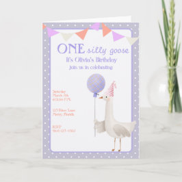 Convite de Aniversário de Um Ano do Ganso Bobo