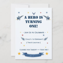 Convite de Aniversário de Um Ano do Herói da Força