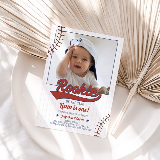 Convite de Aniversário de Um Ano do Novato do Ano (Rookie of the Year Birthday Invitation)
