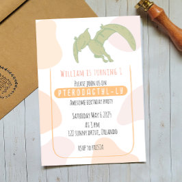 Convite de Aniversário de Um Ano do Pterodáctilo C